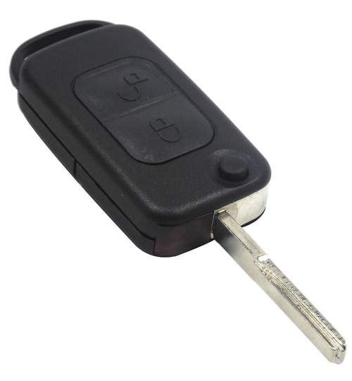 Carcasa cheie auto briceag cu 2 butoane si lamela 2 track MB-110, compatibil Mercedes AllCars