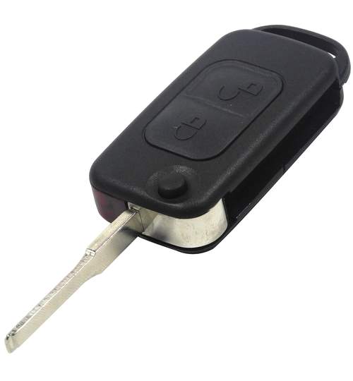 Carcasa cheie auto briceag cu 2 butoane si lamela 2 track MB-110, compatibil Mercedes AllCars