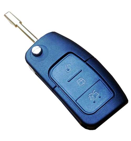 Carcasa cheie auto briceag cu 3 butoane FO-118, compatibil Ford AllCars