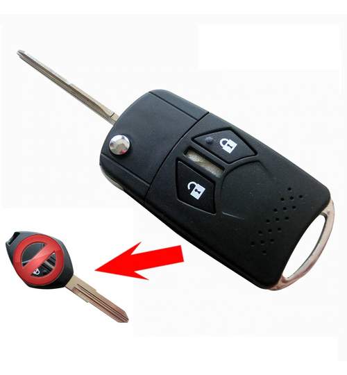 Carcasa cheie auto cu 2 butoane pentru transformare MI-133, compatibil Mitsubishi AllCars