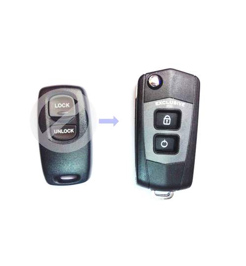 Carcasa cheie auto cu 2 butoane pentru transformare MZ-116, compatibil Mazda AllCars