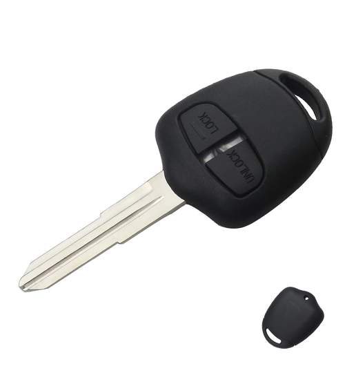 Carcasa cheie auto cu 2 butoane si lamela canelura pe partea dreapta MI-115, compatibil Mitsubishi AllCars