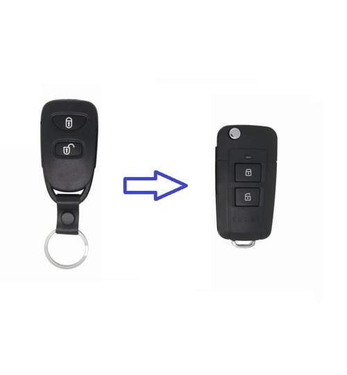 Carcasa cheie auto pentru transformat cu 2 + 1  butoane HY-140, compatibil Hyundai AllCars