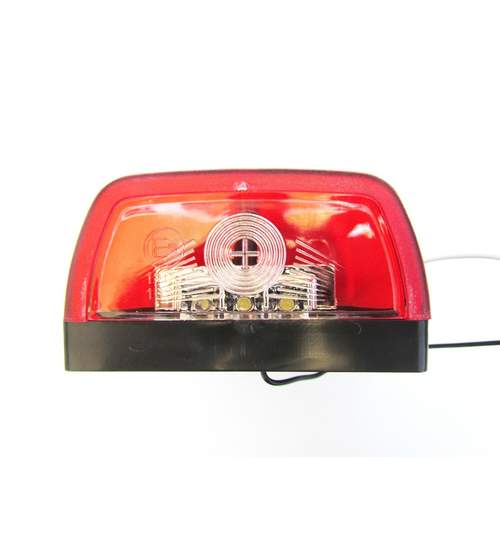 15x12 Lampa numar LED 24V cu pozitie rosie ManiaCars