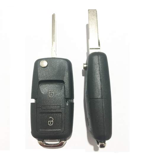 Carcasa cheie auto briceag cu 2 butoane, compatibila Skoda SK-102 AllCars