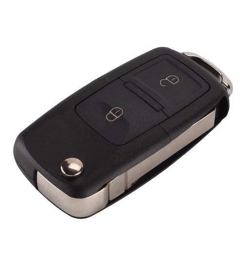 Carcasa cheie auto briceag cu 2 butoane VW-113, compatibila Volkswagen, Seat, Skoda AllCars
