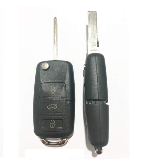 Carcasa cheie auto briceag cu 3 butoane, compatibila Skoda SK-105 AllCars