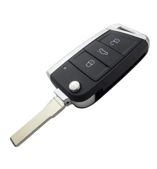 Carcasa cheie auto briceag cu 3 butoane, compatibila Volkswagen VW-187 AllCars