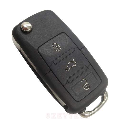 Carcasa cheie auto briceag cu 3 butoane fara suport baterie VW-189, compatibila Volkswagen, Seat, Skoda AllCars