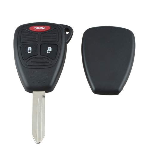 Carcasa cheie auto cu 2 butoane mici + buton panica CRY-114, compatibila Chrysler AllCars