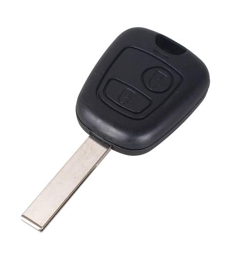 Carcasa cheie auto cu 2 butoane si lamela cu canelura, compatibila Peugeot PE-124 AllCars