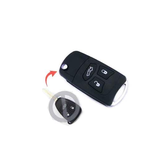 Carcasa cheie auto pentru transformat cu 3 butoane, compatibila Chrysler AllCars