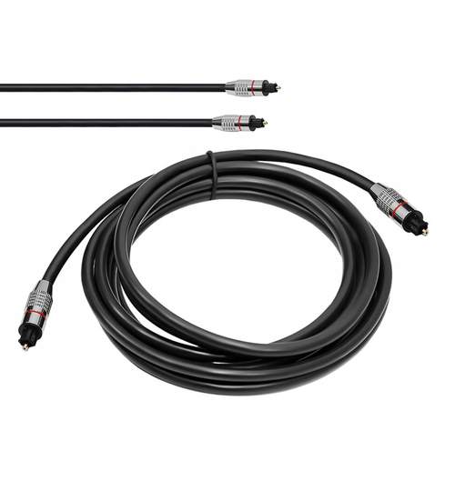 Cablu Audio TosLink Optic Ecranat TT pentru Transmisie Digitala, Lungime 3m