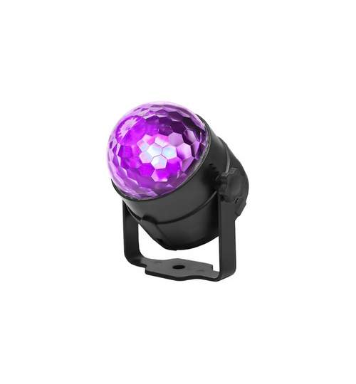 Proiector Laser Disco cu Senzor de Sunet, LED RGB Multicolor, 7 Combinatii de Culori si Lumini, Telecomanda