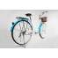 Bicicleta de Oras MalTrack Blue Mare, Roti 26 Inch, Cos Cumparaturi si Motive Florale