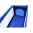 Patut Pliabil Portabil pentru Copii cu Intrare Laterala si Roti + Saltea si Plasa Insecte, Culoare Albastru