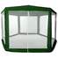 Cort pavilion pentru gradina, curte sau evenimente, cu 6 pereti laterali,  2x2x2m, alb/verde