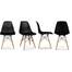 Set 4 scaune  moderne pentru bucatarie, living, sufragerie sau exterior, model PC-005, culoare  negru