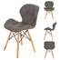 Set 4 scaune moderne Prestige, din piele ecologica, pentru bucatarie sau sufragerie, model DC-005, culoare gri