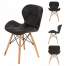 Set 4 scaune moderne Prestige, din piele ecologica, pentru bucatarie sau sufragerie, model DC-005, culoare negru