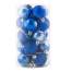 Set globuri Craciun, pentru brad, din plastic, 4cm, 20 buc, albastru