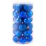 Set globuri Craciun, pentru brad, din plastic, 6cm, 24 buc, albastru
