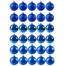 Set globuri Craciun, pentru brad, din plastic, 6cm, 30 buc, albastru