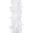 Ghirlanda artificiala, beteala decorativa din pene pentru Craciun, lungime 3.6 m, alb