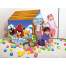 Cort de joaca pentru copii, model casuta Angry Birds, utilizare interior/exterior, 102 x 76 x 114 cm