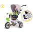 Tricicleta Carucior pentru copii, scaun rotativ, maner parental, copertina, culoare verde