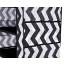 Dulap raft textil LEA pentru depozitare incaltaminte, imbracaminte sau accesorii, 9 nivele, 2 buzunare laterale, model zebra, negru/alb