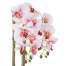 Aranjament Floral Orhidee Artificiala in Ghiveci cu 2 Tulpini, Aspect Natural,  inaltime 55cm, Culoare Roz/alb