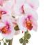 Aranjament Floral Orhidee Artificiala in Ghiveci cu 2 Tulpini, Aspect Natural,  inaltime 55cm, Culoare Roz/alb