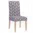 Husa scaun Herringbone pentru dining/bucatarie, din spandex, culoare gri