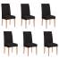 Set 6 huse pentru scaun dining/bucatarie, din spandex, culoare negru