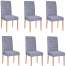 Set 6 huse scaun dining/bucatarie, din spandex, culoare albastru