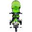 Tricicleta Carucior pentru copii cu scaun rotativ, copertina, cos, maner parental, suport picioare pliabil, culoare verde