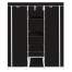 Dulap raft textil pentru depozitare incaltaminte, imbracaminte sau accesorii, 4 nivele, 8 rafturi, culoare Negru