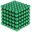 Joc Puzzle Antistres NeoCube cu Bile Magnetice 216 Bucati, Diametru Bile 3mm, verde