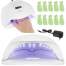 Lampa LED UV profesionala pentru manichiura, 36 LED-uri, cu senzor de miscare si timer, 48w, alb