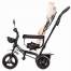 Tricicleta cu scaun rotativ, maner parental, copertina, roti din cauciuc, suport picioare pliabil, culoare bej