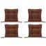 Set Perne decorative pentru scaun de bucatarie sau terasa, dimensiuni 40x40cm, culoare Maro, 4 buc/set