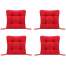 Set Perne decorative pentru scaun de bucatarie sau terasa, dimensiuni 40x40cm, culoare Rosu, 4 buc/set