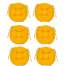 Set Perne decorative rotunde, pentru scaun de bucatarie sau terasa, diametrul 35cm, culoare galben, 6 buc/set