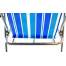 Scaun pliabil pentru interior sau exterior, cu cotiere, capacitate 100kg, culoare alb/albastru