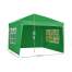 Cort Pavilion 3x3m pentru Curte, Gradina sau Evenimente cu 3 Pereti Laterali, Culoare Verde