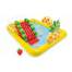 Piscina Gonflabila Intex Fruity, pentru Copii, cu tobogan, 6 bile si o capsuna, 244x191x91 cm