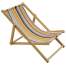 Scaun pliabil sezlong pentru plaja, gradina sau camping, cadru din lemn, culoare Galben/Maro