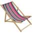 Scaun pliabil sezlong pentru plaja, gradina sau camping, cadru din lemn, culoare Gri/Roz