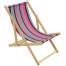 Scaun pliabil sezlong pentru plaja, gradina sau camping, cadru din lemn, culoare Gri/Roz